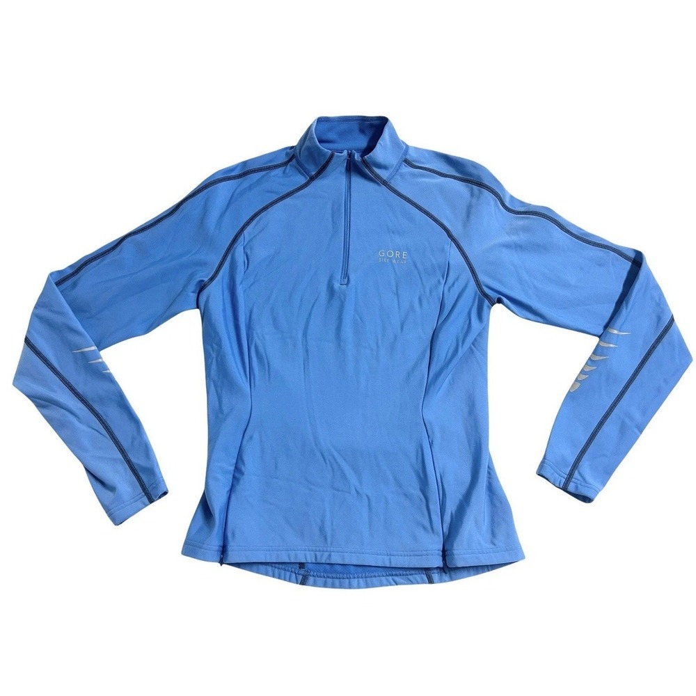 Gorewear Bike Women's‎ Jersey Long Sleeve 1/4 Zip Cycling Blue Size Large Pocket
